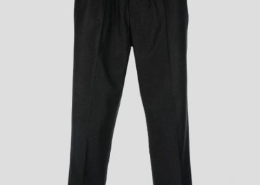 AMI PARIS Ανδρικό Γκρι Elasticated Cropped Fit Trousers - AMI PARIS - 