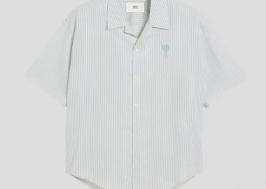 AMI PARIS Ανδρικό Λευκό Camp Collar Short Sleeves Shirt - AMI PARIS - 
