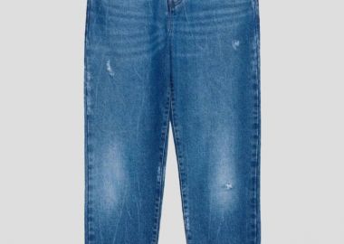 AMI PARIS Ανδρικό Μπλε Used Indigo Denim Jeans Blue - AMI PARIS - 