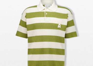 AMI PARIS Ανδρικό Πολύχρωμο Striped Polo - AMI PARIS - 