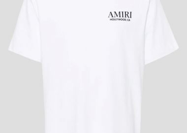 AMIRI Ανδρικό Λευκό Bones Stacked Cotton T-shirt - AMIRI - 