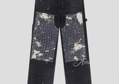 AMIRI Ανδρικό Μαύρο Bleach Bandana Carpenter Jean - AMIRI - 