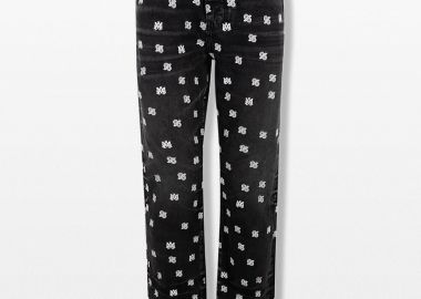 AMIRI Ανδρικό Μαύρο Paisley Straight Jean - AMIRI - 