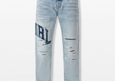 AMIRI Ανδρικό Μπλε Varsity Logo Repair Straight - AMIRI - 