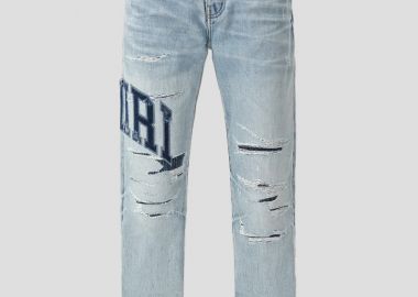 AMIRI Ανδρικό Μπλε Varsity Logo Repair Straight - AMIRI - 