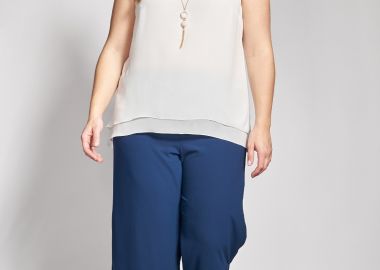 Αμπιγιέ διπλή παντελόνα μουσελίνας -  - 