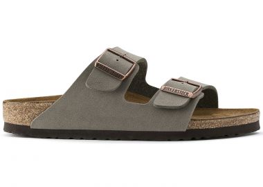 Ανατομικές Παντόφλες Birkenstock Arizona Birko-Flor Nubuck Stone 0151213 Narrow Fit - Birkenstock - 