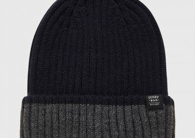 Ανδικός σκούφος σε δίχρωμη πλέξη - FUNKY BUDDHA - 