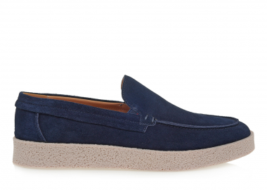 Ανδρικά Δερμάτινα Loafers Giovanni Morelli Y9803-F633 Μπλε Καστόρι U586E8031054 - Giovanni Morelli - 