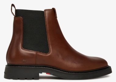 Ανδρικά Δερμάτινα Μποτάκια Tommy Hilfiger FM0FM05591-GVI Ταμπά - Tommy Hilfiger - 