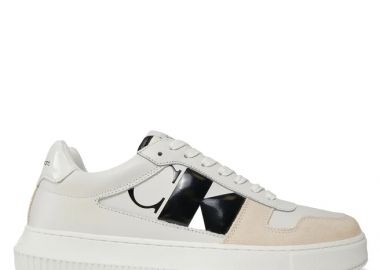 Ανδρικά Δερμάτινα Sneakers Calvin Klein Chunky Cupsole YM0YM00897 01T Λευκά - Calvin Klein - 