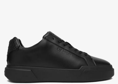 Ανδρικά Δερμάτινα Sneakers Calvin Klein HM0HM02070-0GJ Μαύρο Logo - Calvin Klein - 