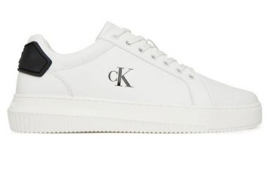 Ανδρικά Δερμάτινα Sneakers Calvin Klein YM0YM01296 01W Λευκά - Calvin Klein - 