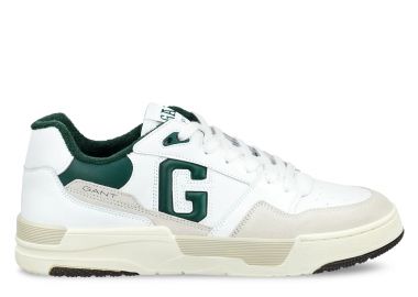 Ανδρικά Δερμάτινα Sneakers Gant Brookpal 31631005-G247 Λευκό-Πράσινο - Gant - 