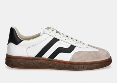 Ανδρικά Δερμάτινα Sneakers Gant Cuzmo 30633860 G020 Άσπρο Μαύρο - Gant - 