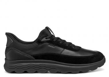 Ανδρικά Δερμάτινα Sneakers Geox Spherica U56MPA 08522 C9999 Μαύρα - Geox - 