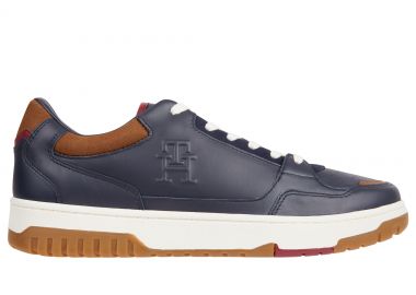 Ανδρικά Δερμάτινα Sneakers Tommy Hilfiger Basket FM0FM04823 DW5 Μπλε - Tommy Hilfiger - 