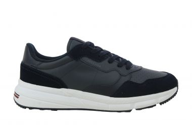Ανδρικά Δερμάτινα Sneakers Tommy Hilfiger FM0FM05216 DW5 Μπλε - Tommy Hilfiger - 