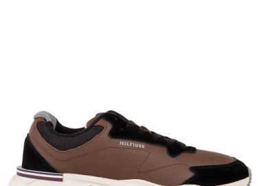 Ανδρικά Δερμάτινα Sneakers Tommy Hilfiger FM0FM05331 GV0 Καφέ - Tommy Hilfiger - 