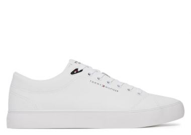 Ανδρικά Δερμάτινα Sneakers Tommy Hilfiger FM0FM05511 YBS Λευκά - Tommy Hilfiger - 