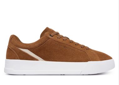 Ανδρικά Δερμάτινα Sneakers Tommy Hilfiger FM0FM05880-GVQ Ταμπά Καστόρι - Tommy Hilfiger - 