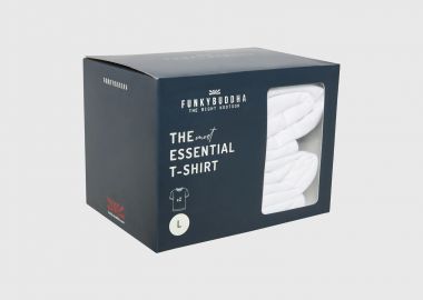 Ανδρικά μονόχρωμα t-shirts (σετ 2 τεμ.) - FUNKY BUDDHA - 