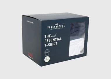 Ανδρικά μονόχρωμα t-shirts (σετ 2 τεμ.) - FUNKY BUDDHA - 