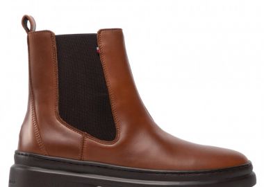 Ανδρικά Μποτάκια Tommy Hilfiger Leather Chelsea FM0FM04193 Winter Cognac GVI - Tommy Hilfiger - 