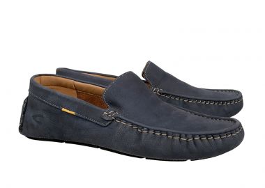 ΑΝΔΡΙΚΑ ΠΑΠΟΥΤΣΙΑ CAMEL ACTIVE ΔΕΡΜΑΤΙΝΑ PILOT SLIPPER ΜΟΚΑΣΙΝΙΑ ΣΚΟΥΡΟ ΜΠΛΕ - CAMEL ACTIVE - 