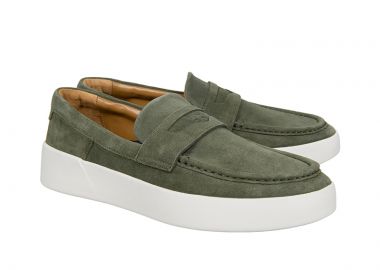 ΑΝΔΡΙΚΑ ΠΑΠΟΥΤΣΙΑ HUGO ΜΟΚΑΣΙΝΙΑ LYDE ΔΕΡΜΑ ΠΡΑΣΙΝΟ - HUGO - 