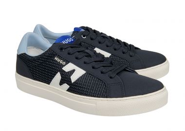 ΑΝΔΡΙΚΑ ΠΑΠΟΥΤΣΙΑ HUGO SNEAKERS MORRIE ΣΚΟΥΡΟ ΜΠΛΕ - HUGO - 