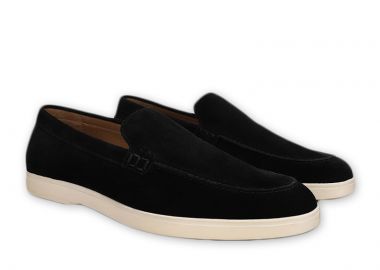 ΑΝΔΡΙΚΑ ΠΑΠΟΥΤΣΙΑ IZAC EMILE ΔΕΡΜΑΤΙΝΑ ΜΟΚΑΣΙΝΙΑ ΜΑΥΡΟ - IZAC - 