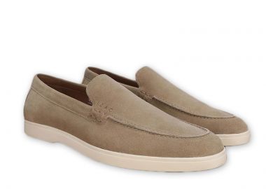 ΑΝΔΡΙΚΑ ΠΑΠΟΥΤΣΙΑ IZAC EMILE ΔΕΡΜΑΤΙΝΑ ΜΟΚΑΣΙΝΙΑ ΜΠΕΖ - IZAC - 