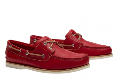 ΑΝΔΡΙΚΑ ΠΑΠΟΥΤΣΙΑ TIMBERLAND ΚΛΑΣΣΙΚΑ ΔΕΡΜΑΤΙΝΑ BOAT ΚΟΚΚΙΝΟ - TIMBERLAND - 