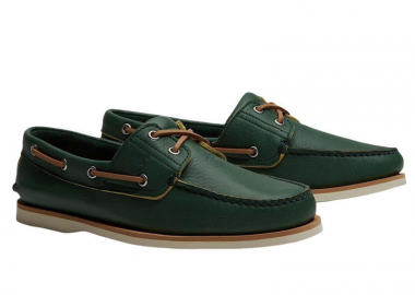 ΑΝΔΡΙΚΑ ΠΑΠΟΥΤΣΙΑ TIMBERLAND ΚΛΑΣΣΙΚΑ ΔΕΡΜΑΤΙΝΑ BOAT ΠΡΑΣΙΝΟ - TIMBERLAND - 