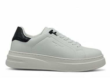 Ανδρικά Sneakers Renato Garini Daves-111 Λευκό Μαύρο Κροκό V5700117375N - Renato Garini - 