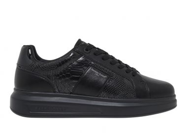 Ανδρικά Sneakers Renato Garini Marcello-630 Μαύρο Φίδι Μαύρο Βερνί V57009633133 - Renato Garini - 