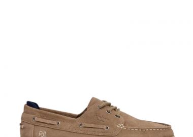 Ανδρικές εσπαντρίγιες Pepe Jeans PMS100006 860 PORTO DECK 860DARK STONE BEIGE μπεζ δέρμα - PEPE JEANS - 