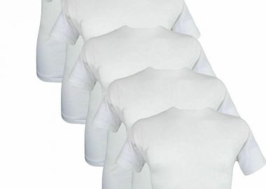 Ανδρικές Φανέλες Koντό Μανίκι Πακέτο 6 Τεμαχίων Λευκό Λευκό - Rex - 