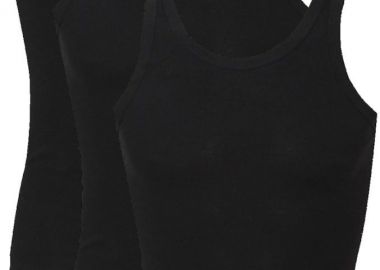 Ανδρικές Φανέλες Με Τιράντα Πακέτο 3 Τεμαχίων Μαύρο Μαύρο - Rex - 