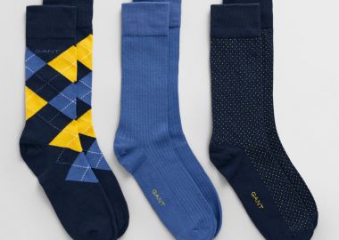 Ανδρικές Κάλτσες Gant Σετ 3 Ζευγών 9960314 433 Evening Blue - Gant - 