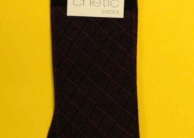 Ανδρικές κάλτσες καρό σε μωβ - chetic socks - 