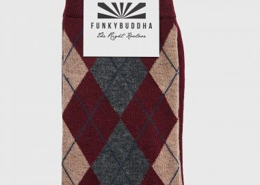 Ανδρικές κάλτσες με καρό σχέδιο - FUNKY BUDDHA - 