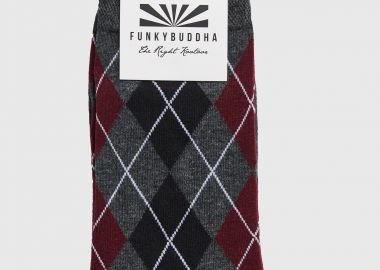 Ανδρικές κάλτσες με καρό σχέδιο - FUNKY BUDDHA - 