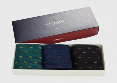 Ανδρικές κάλτσες με σχέδιο (σετ 3 τεμ.) - FUNKY BUDDHA - 