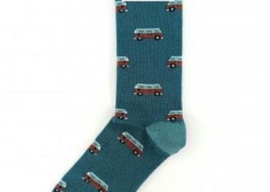 Ανδρικές κάλτσες με σχέδιο μικρά τροχόσπιτα - SOU - 