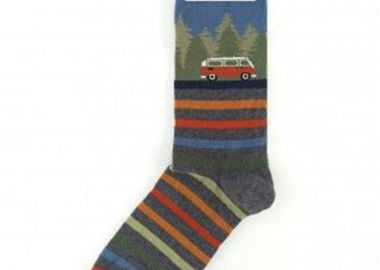Ανδρικές κάλτσες με σχέδιο τροχόσπιτο - SOU - 
