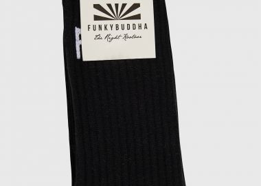 Ανδρικές κάλτσες μονόχρωμες με logo - FUNKY BUDDHA - 
