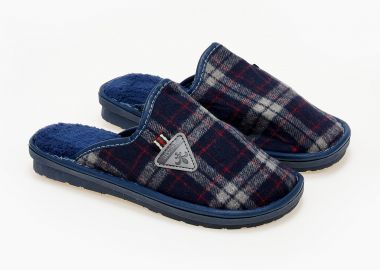 Ανδρικές καρό παντόφλες - Μπλε - Issue - 