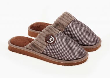 Ανδρικές παντόφλες - Καφέ - Issue - 